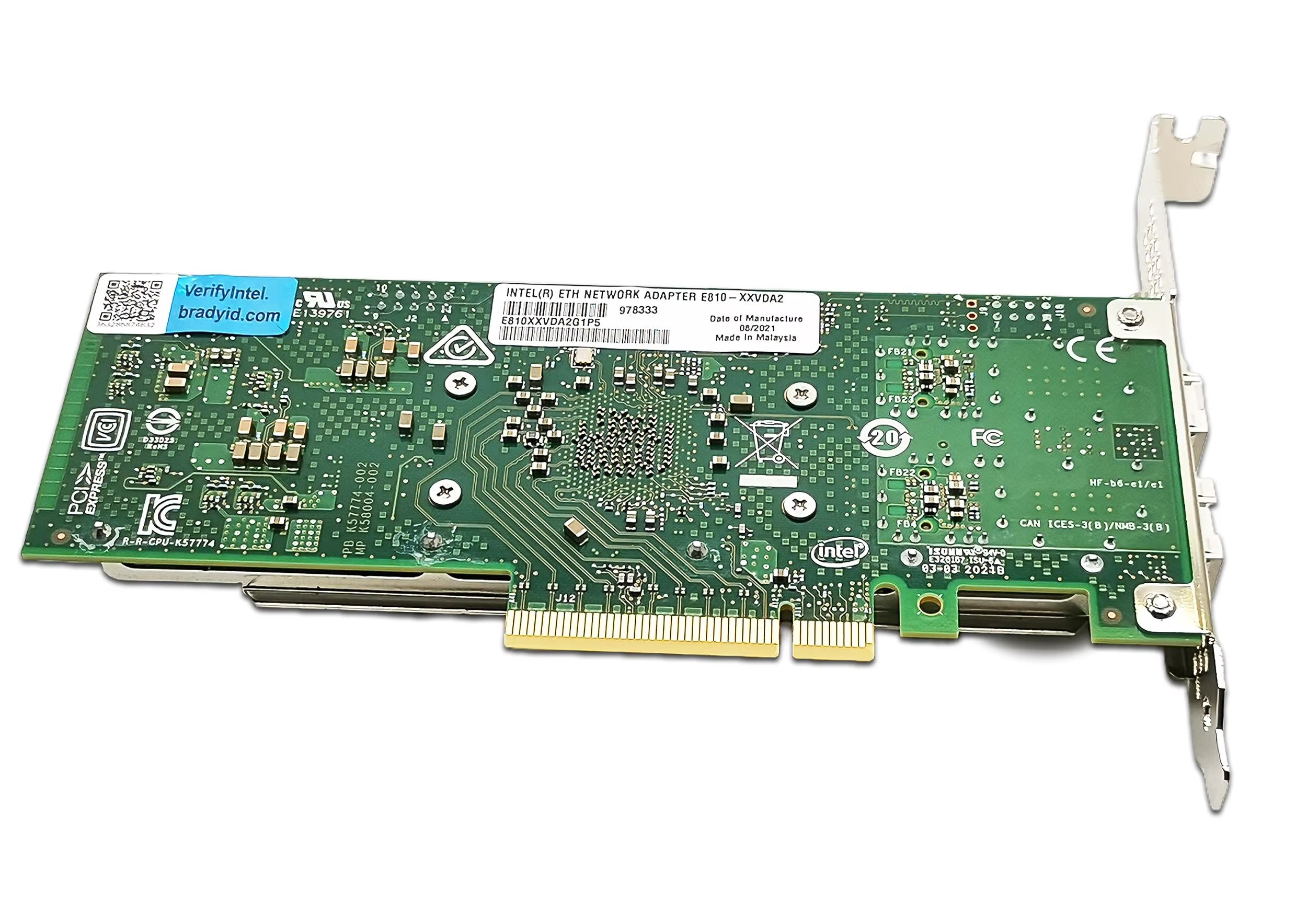 Intel Ethernet Adapter E810-XXVDA2 25Gbps SFP28 (2x)
